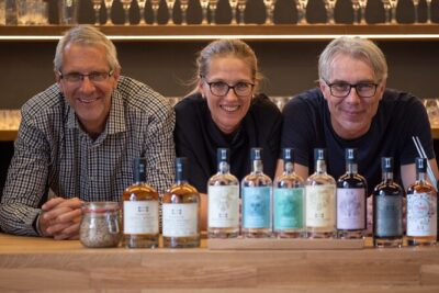 Broken Bones Spirits Tasting - The spirit lineup: vodka, wine brandy, whisky, and gin