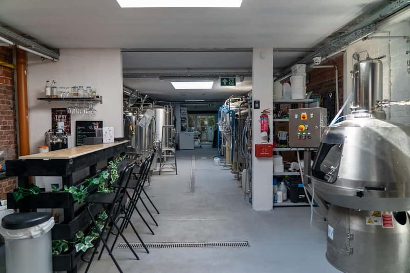 Brussels: micro brewery & distillery tour + beer tasting - Two craft beers in 16cl glasses: how the tasting is set up