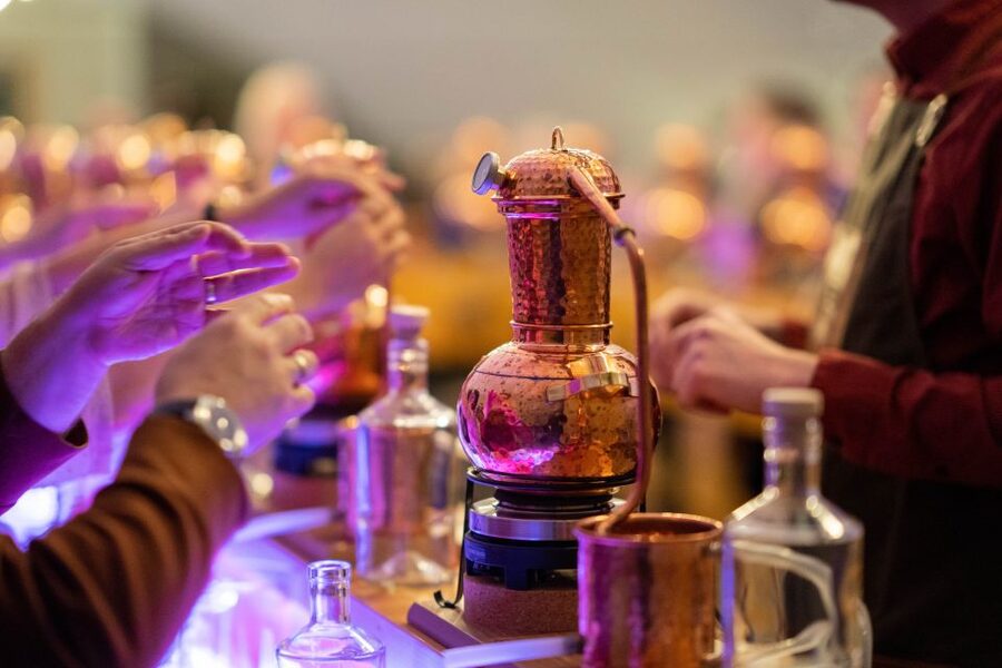 City of Aberdeen Distillery: Gin School Experience - Your Welcome Drink and the Taste-Taking You Do First