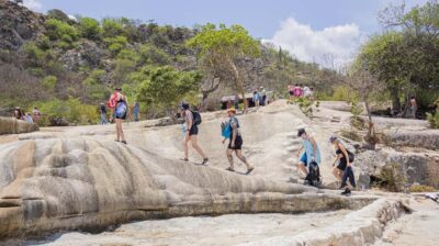 From Oaxaca de Juarez: Hierve el Agua and Mezcal Distillery - Entering Hierve el Agua: petrified waterfalls and real hiking time