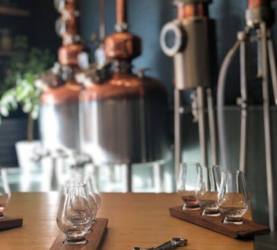 Haggis paired with whisky & gins in 56 North distillery! - Your Plate: Haggis, Neeps, Tatties, and Peppercorn Sauce