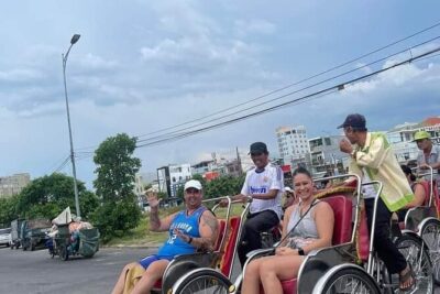 HoiAn-DaNang Customize Tours: Rice Wine Distillery/Local Activity - Dragon Bridge (666 m) and Love Bridge: the best bridge pair for night lighting