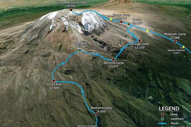 KILIMANJARO MACHAME ROUTE, (Climb 7days) "Whiskey" route - Entering the Machame Whiskey plan: what makes it work