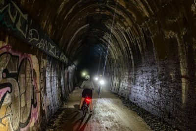 Self Guide E Bike Tour - Husk Distillery, Rainforest & Rail Trail - Northern Rivers Rail Trail: 25 km, no cars, and a 524m tunnel