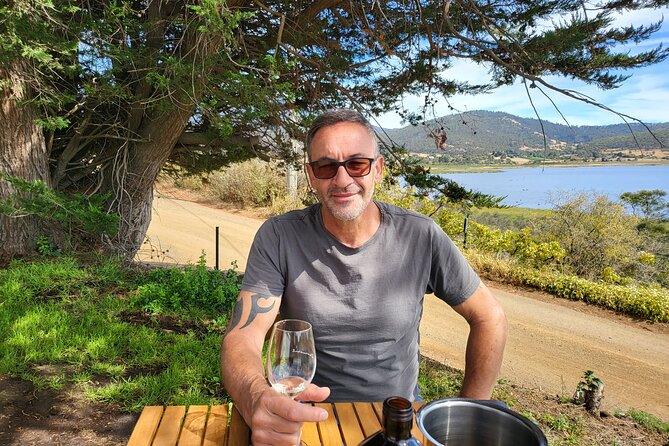 Wine, Gin & Whisky Tour - Hobart & SE Tasmania - A photo break at an old bridge, then Pooley Wines in the Coal River Valley